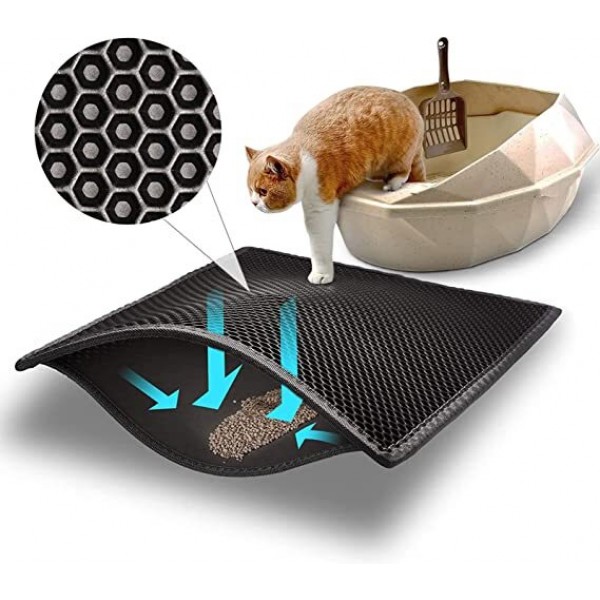 Cat Litter Mat, Litter Box Mat, Large(45x60cm) X001MAR82N Online Pet Shop in Dubai
